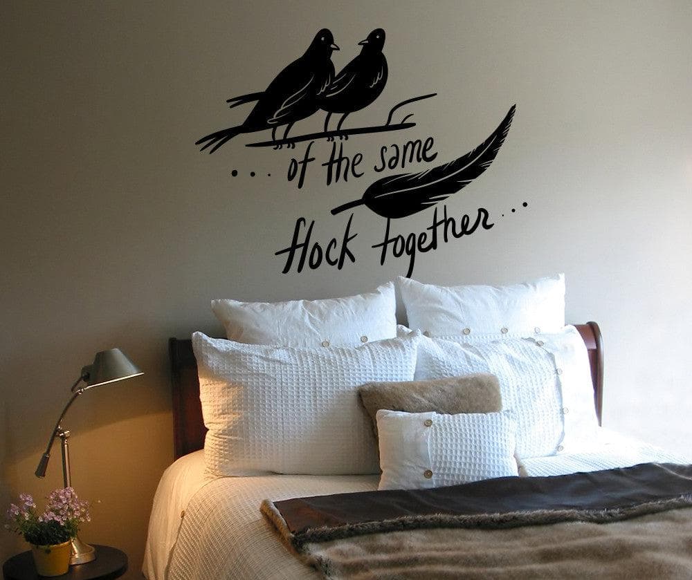 Vinyl Wall Decal Sticker Birds of a Feather #OS_MB1149 - Removable & Easy to Apply