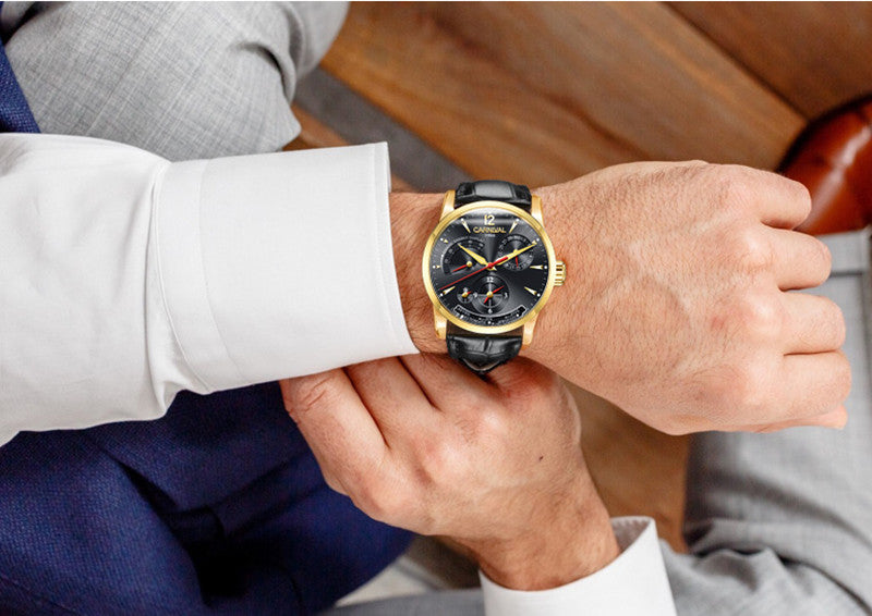 Carnival Full Automatic Mechanical Watch for Men - Sports Style with Sapphire Crystal