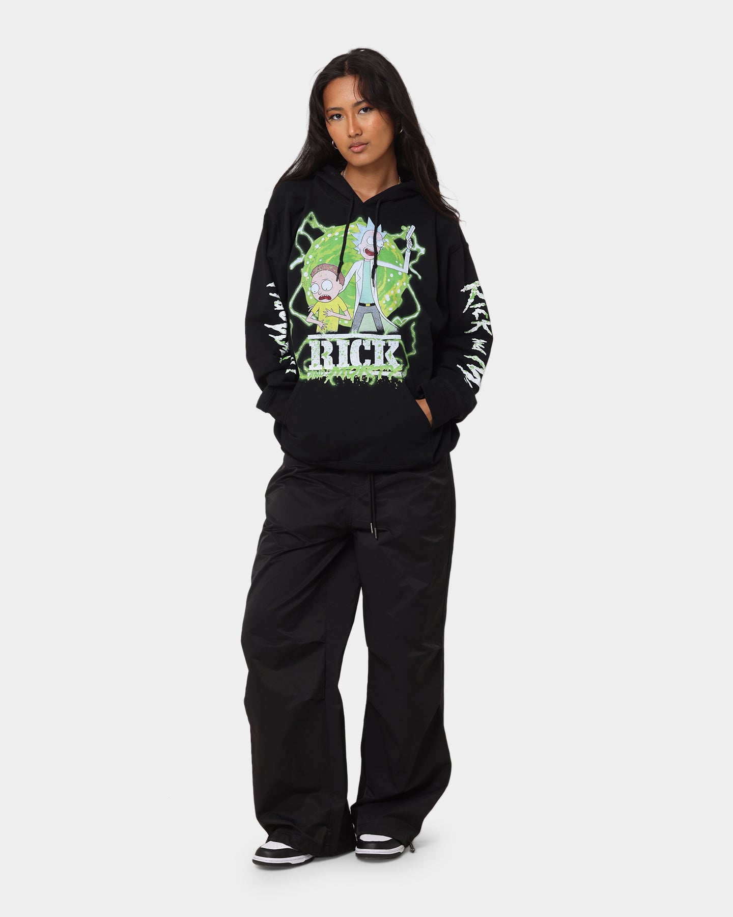 Goat Crew X Rick And Morty Portal Hoodie Black