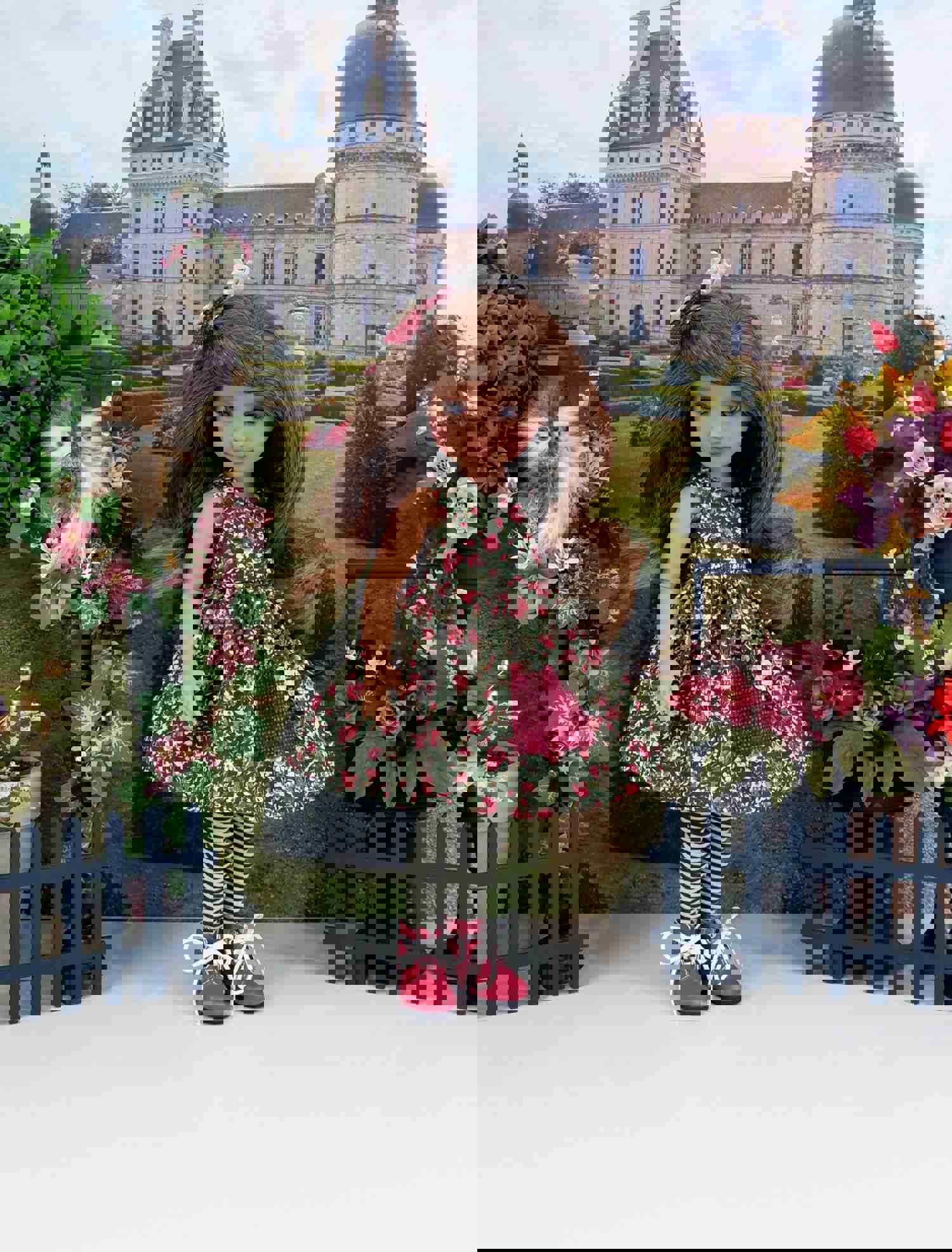 Blooming Garden - Dress with Sweater & Boots for Ruby Red Fashion Friends Doll