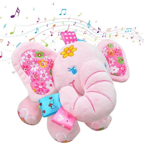 Cute Plush Lullaby Musical Elephant Toy for Baby