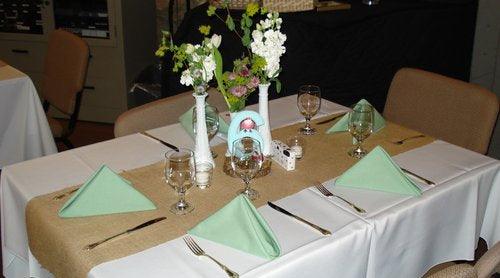 Premium Burlap Table Runner - Natural or Cream White