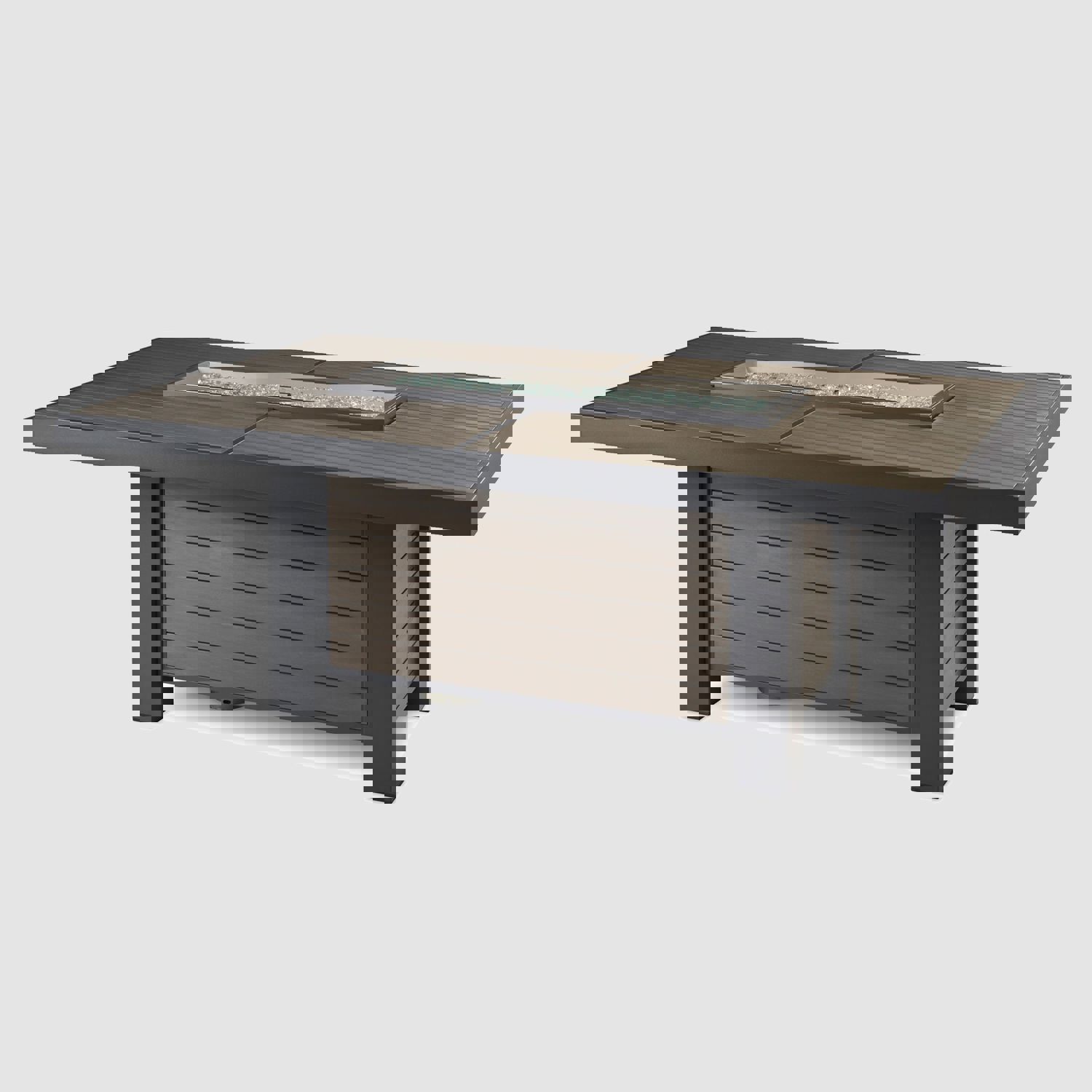 Kenwood and Brooks Linear Dining Height Gas Fire Pit Table