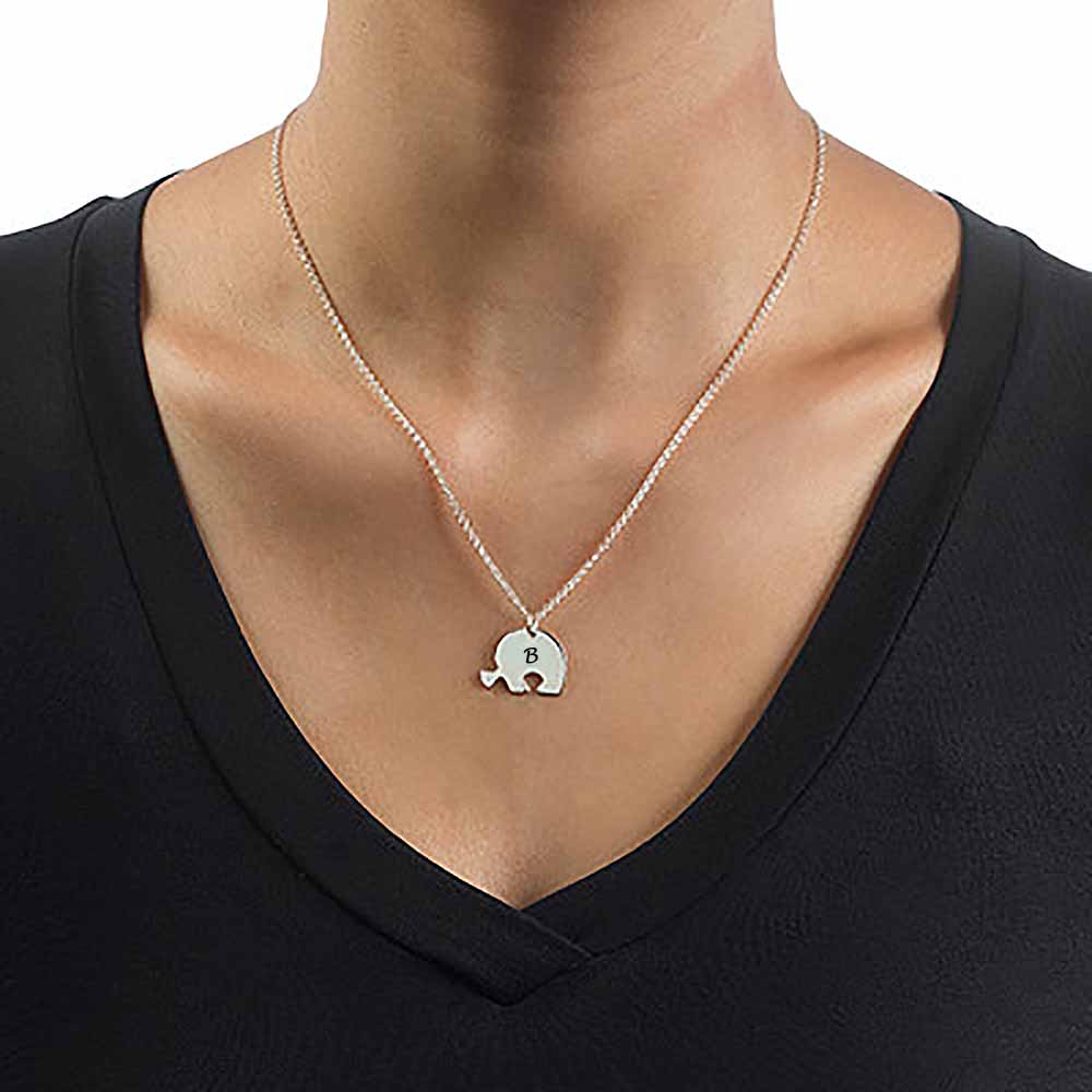 Custom Letter Heart Necklace - Personalized Silver Name Necklace for Mother's Day Gift