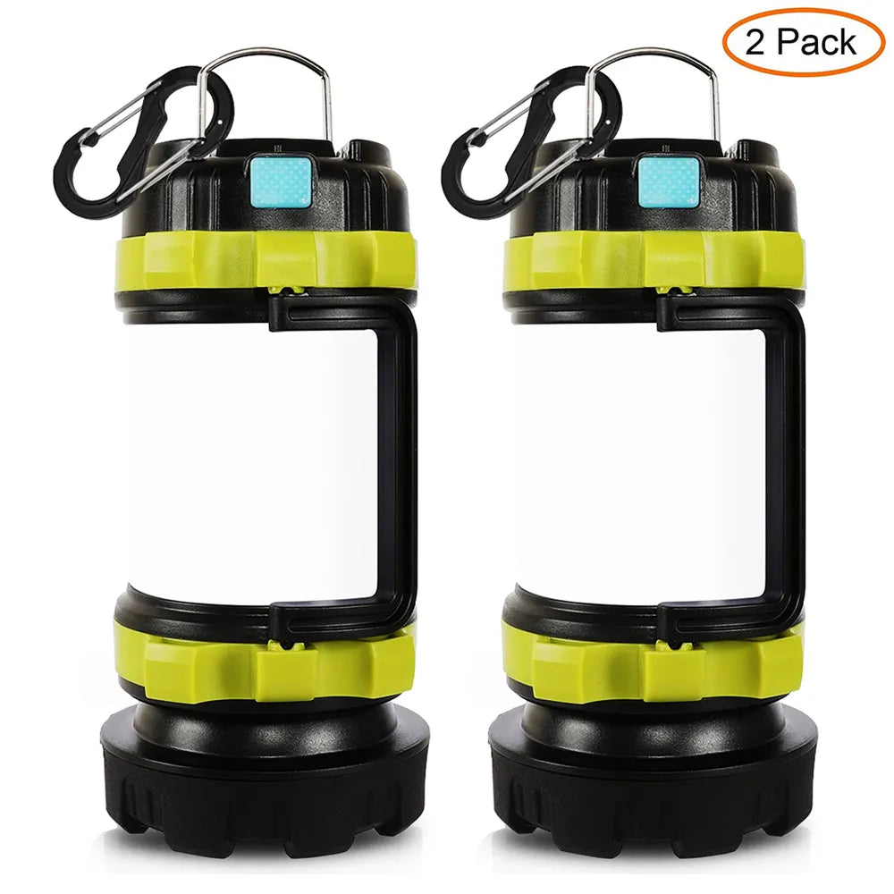 New LED Camping Lantern - Rechargeable, 3000mAh Power Bank, Waterproof Flashlight