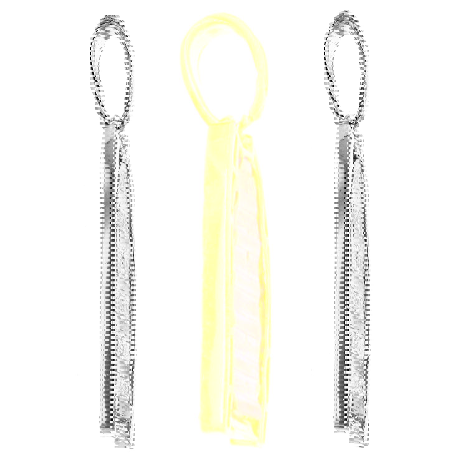 14K Gold Tricolor 32x18mm Dragon Medallion Pendant