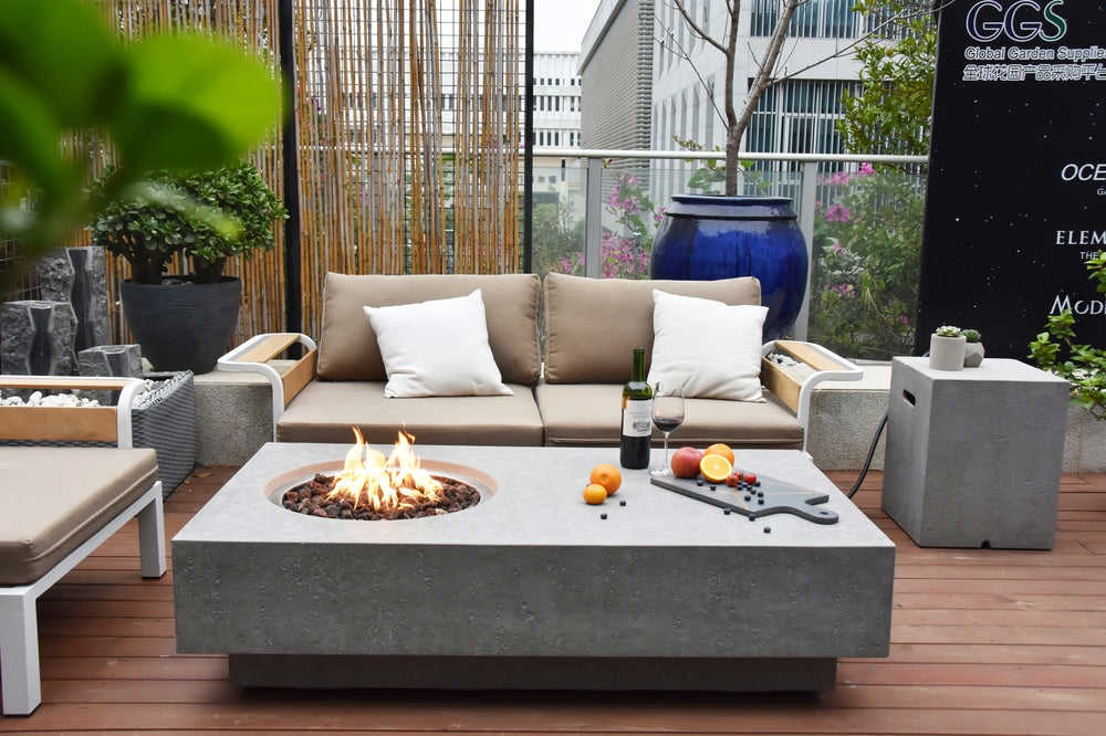MetroPolis Outdoor Fire Pit Table - Select Fuel Type