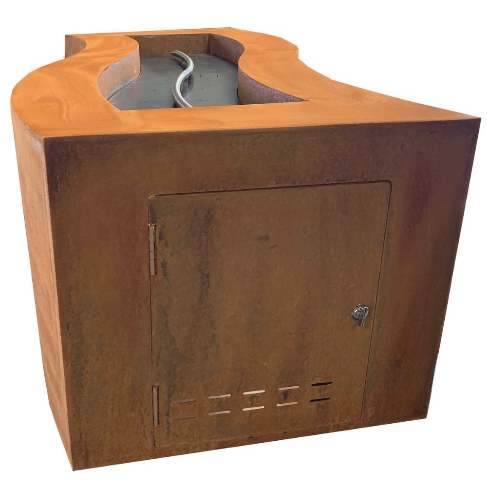 Billow Rectangular Steel Gas Fire Pit Table with Match Lit System