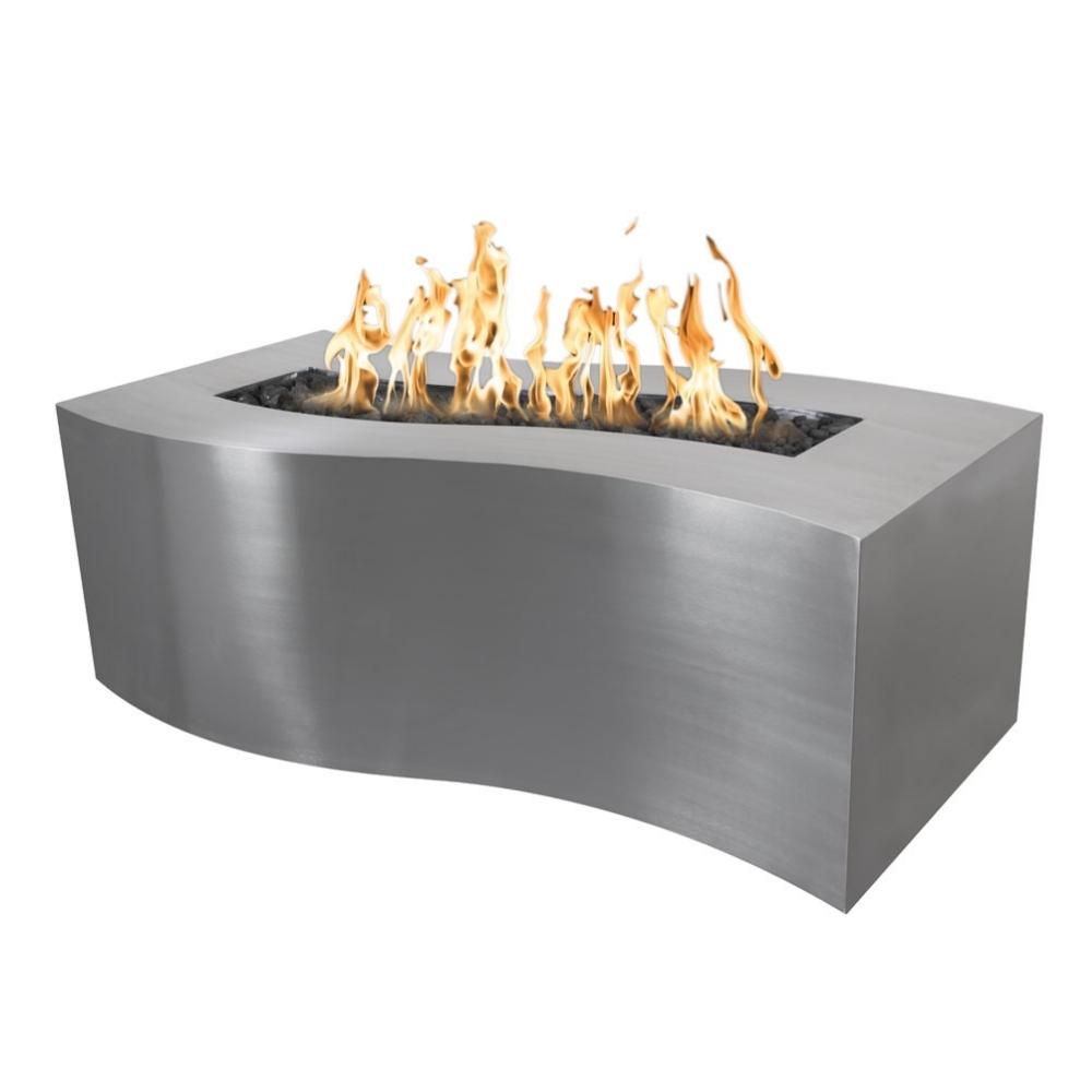 Billow Rectangular Steel Gas Fire Pit Table with Match Lit System