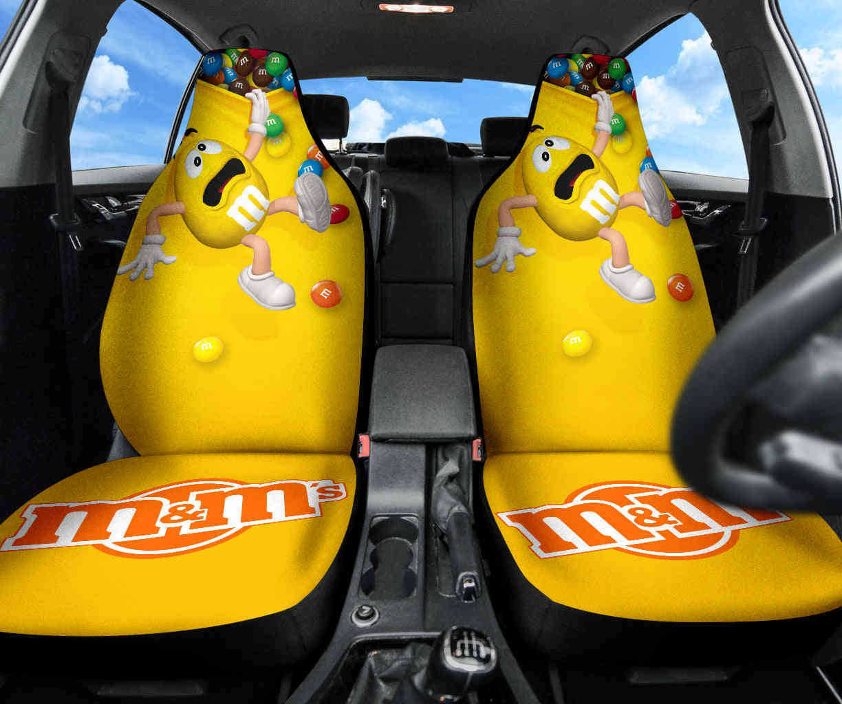 M&M Chocolate Fantasy Car Seat Covers - Premium Custom-Made Car Accessories