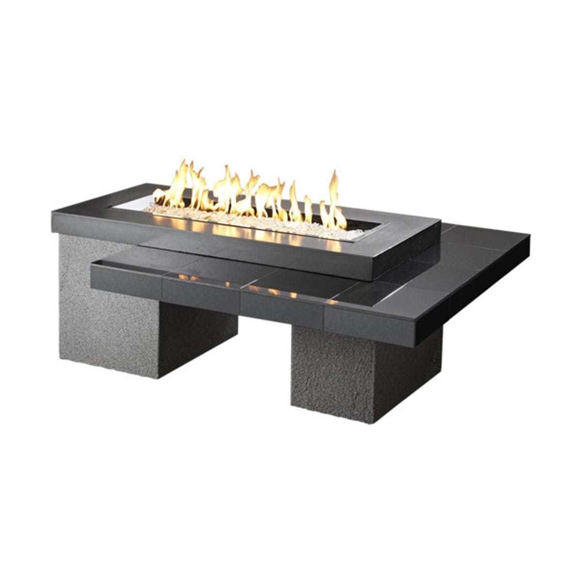 The Outdoor GreatRoom Company Uptown Black 48 Inch Gas Fire Pit Table UPT-1242