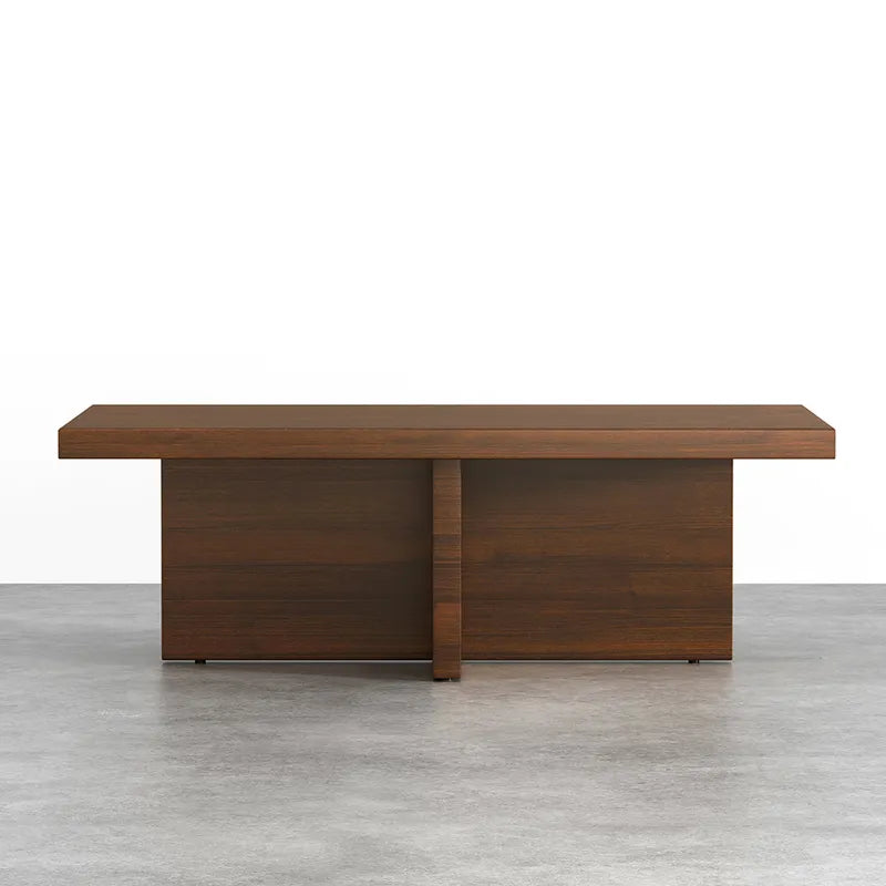 Modern Rectangular Walnut Coffee Table