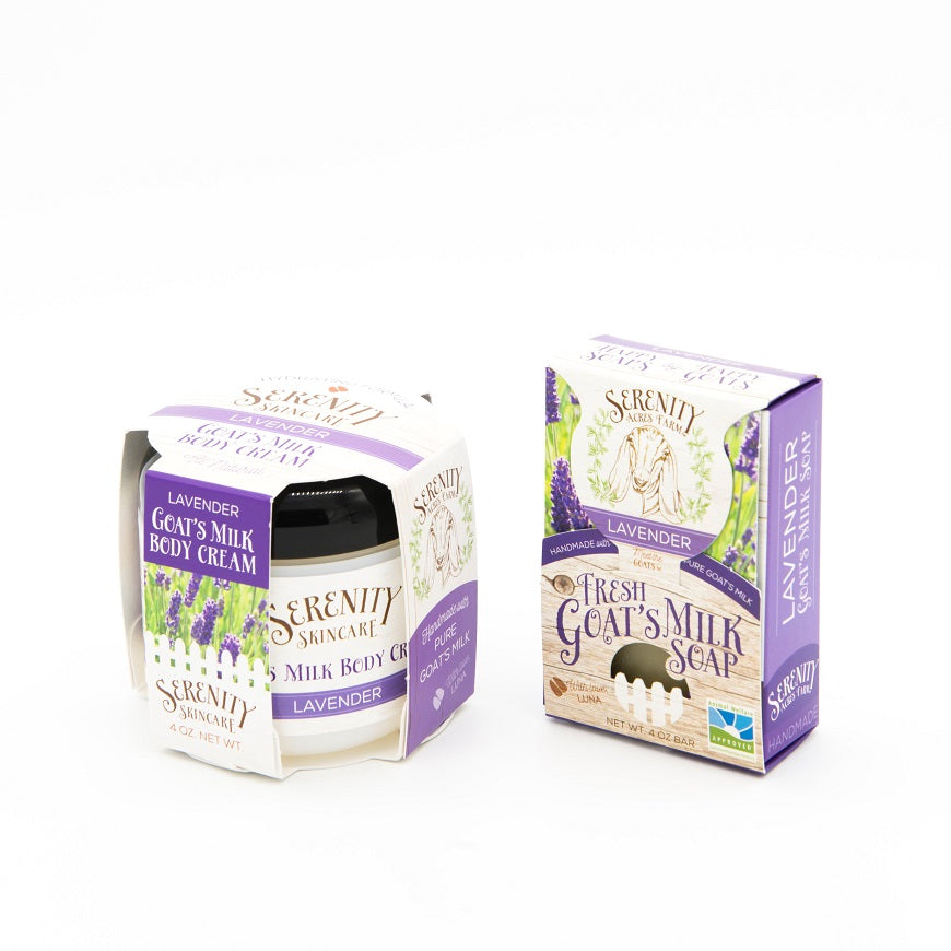 Lunas Lovely Skincare Set - Goat Milk Body Creme & Soap