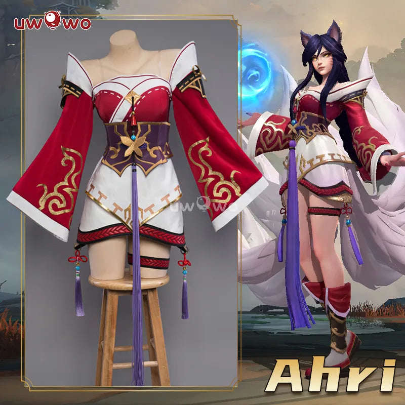 UWOWO League of Legends Ahri Nine Tails Cosplay Costume - Halloween & Game Cosplay