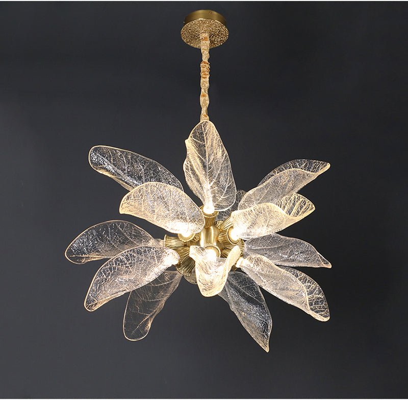 MIRODEMI® Creative LED Leaf-Shaped Chandelier for Living Room and Kitchen