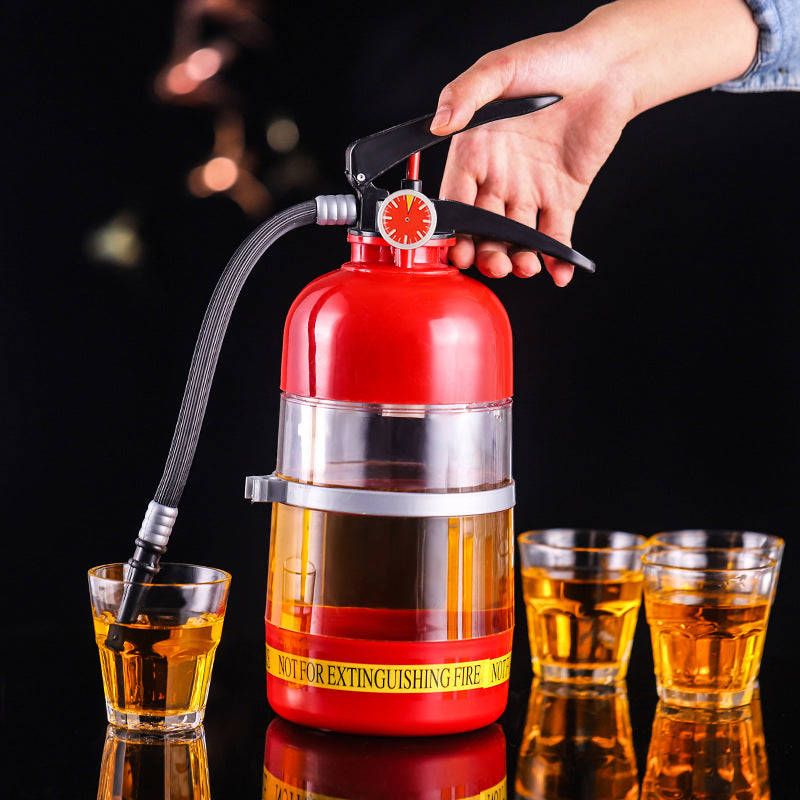 2L Creative Fire Extinguisher-Shaped Wine Dispenser for Parties and Bars