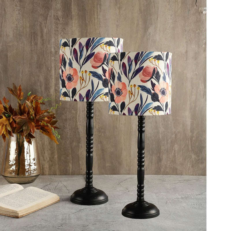 BTR CRAFTS Leafy Vines Metal Table Lamp Set of 2 (Bulb not Included)
