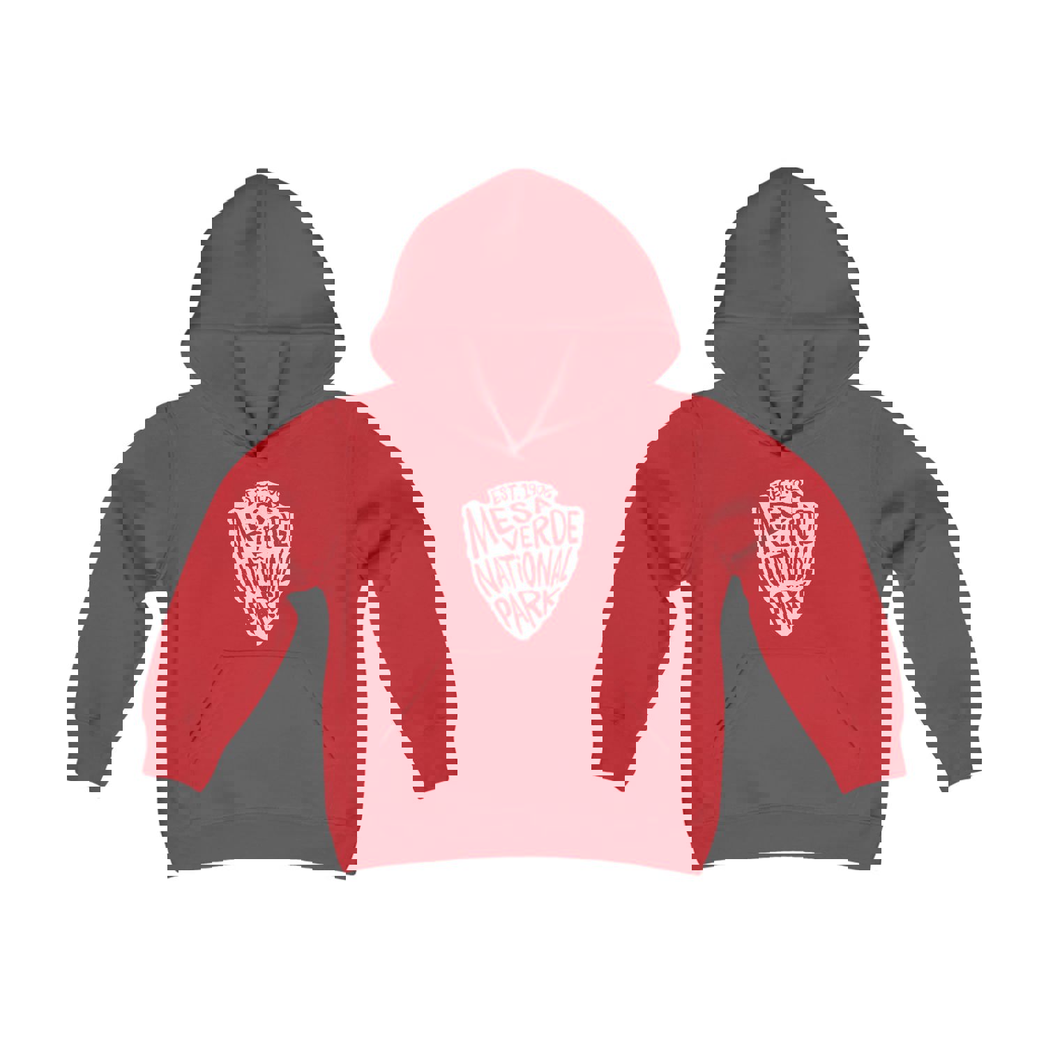 Mesa Verde National Park Kids Hoodie - Arrowhead Chunky Text