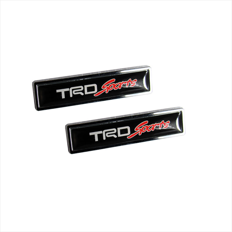 TRD SPORTS TRD TOYOTA 2PC Luxury Auto Car Body Fender Metal Emblem Badge Sticker Decal