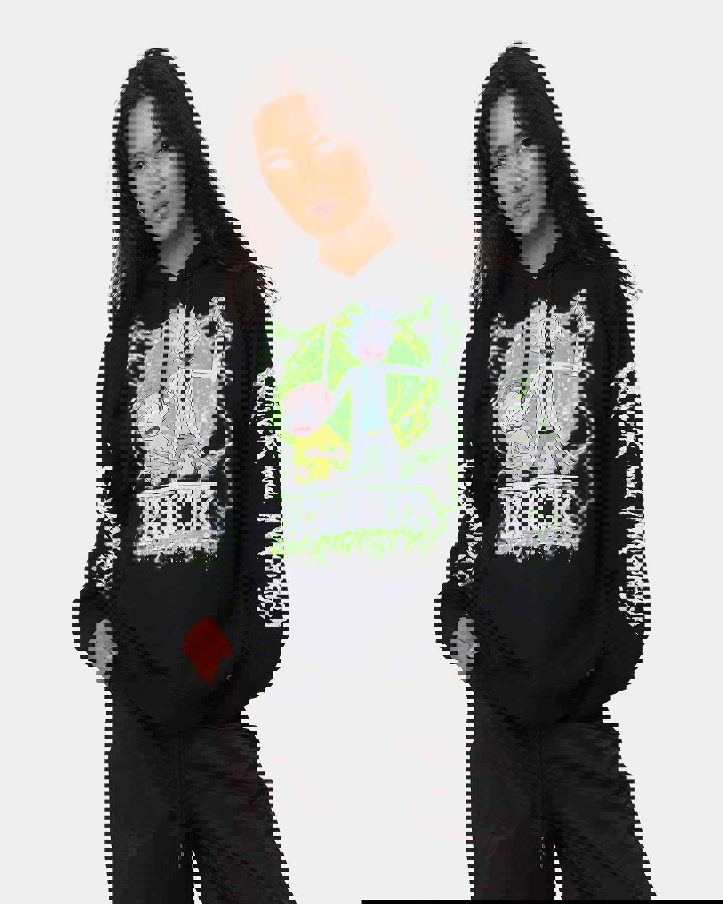 Goat Crew X Rick And Morty Portal Hoodie Black