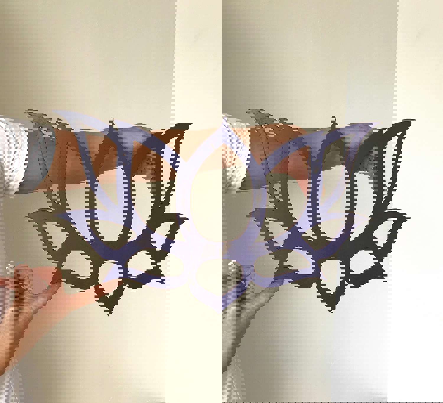 Lotus Flower - Traditional Metal Wall Art Home Decor - Handmade in USA - Customizable Size & Color