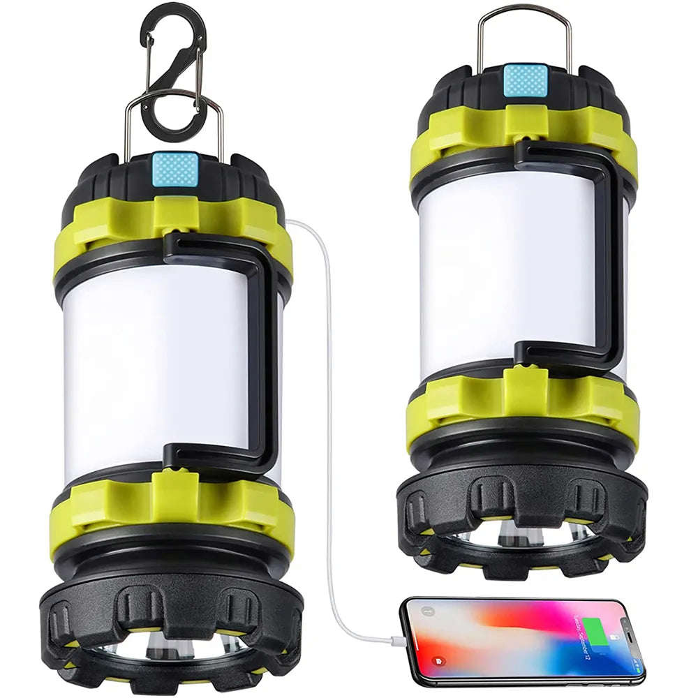 New LED Camping Lantern - Rechargeable, 3000mAh Power Bank, Waterproof Flashlight