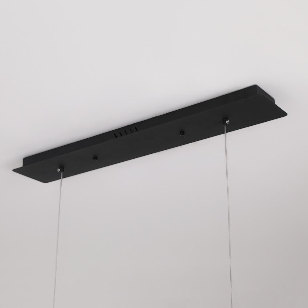 Modern 7-Light Black Kitchen Island Pendant with Glass Globe Shades