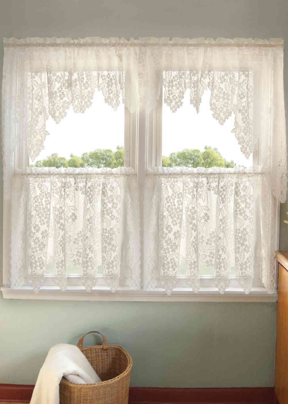 Dogwood Lace Swag Curtains