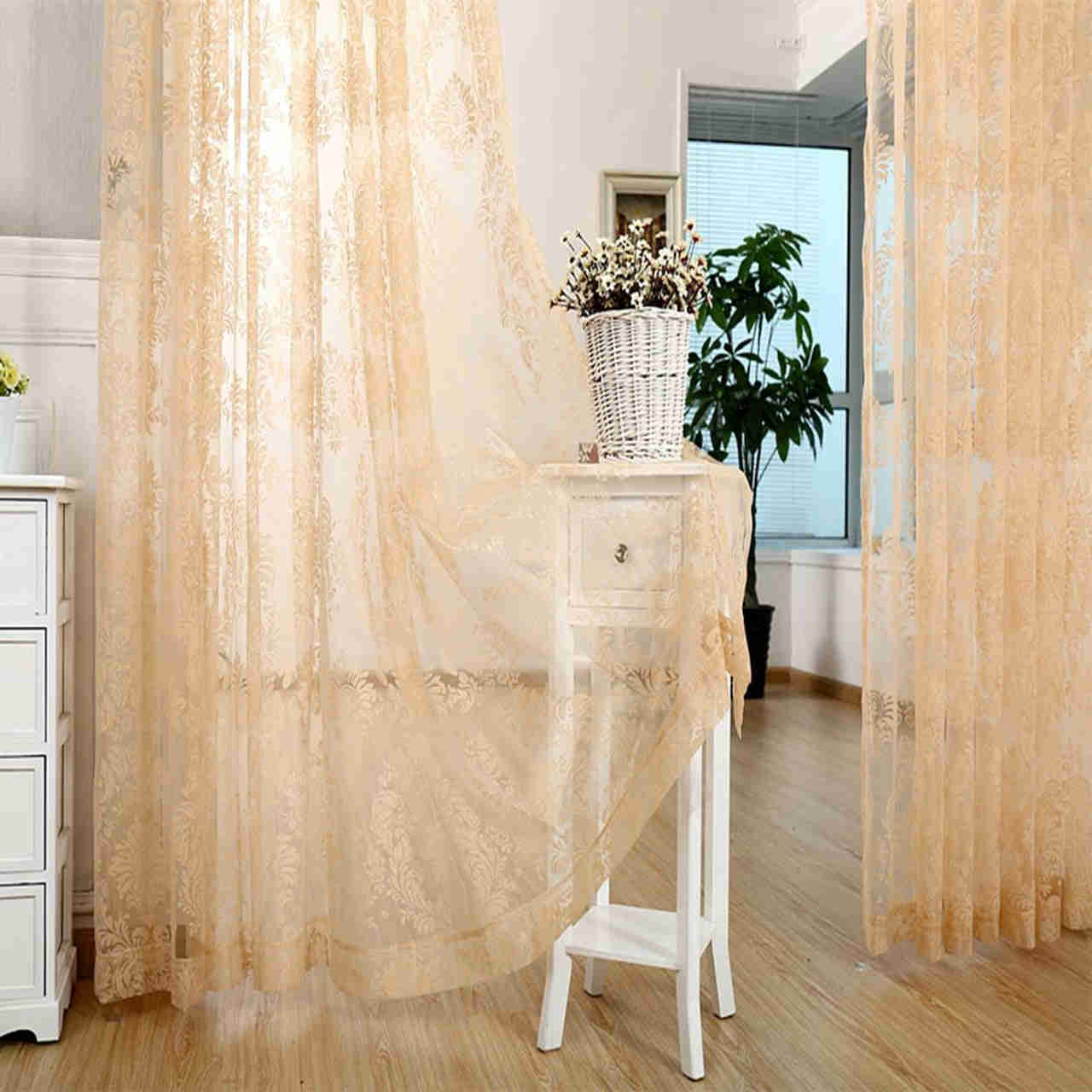 Dolce Mela Sheer Curtain Panels - Larissa 60x100H