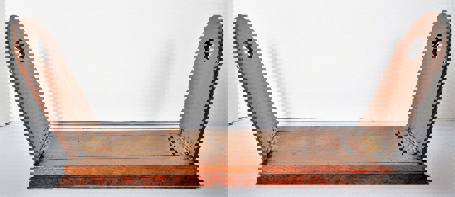 Antique Victorian Arts & Crafts Gothic Revival Adjustable Walnut Book Shelf, Circa 1870