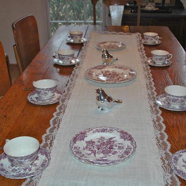 Premium Burlap Table Runner - Natural or Cream White