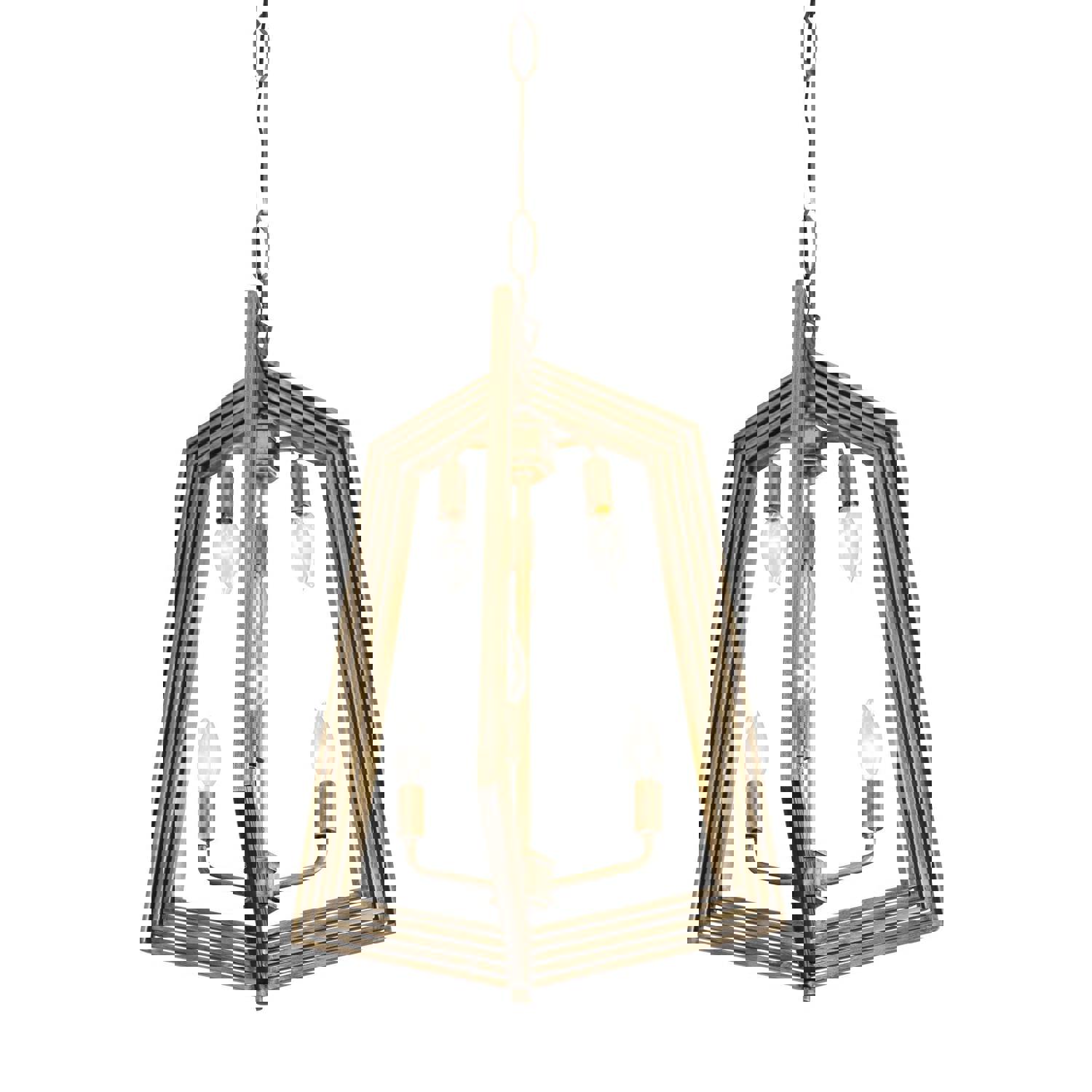 Gymnast 6-Lt Foyer Pendant - Havana Gold