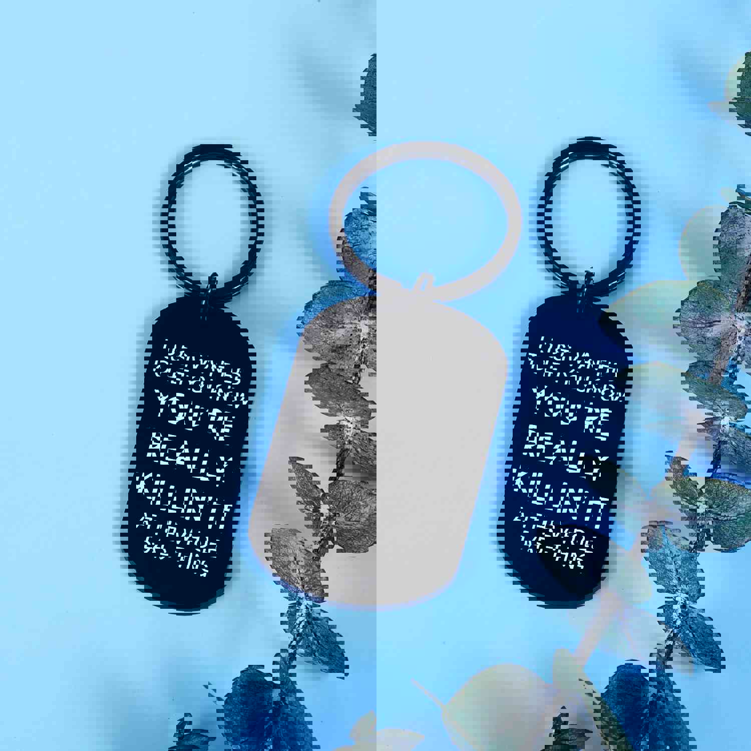 Funny Fathers Day Keychain Gift for Dad from Daughter Son - Birthday Christmas Valentine Wedding Present