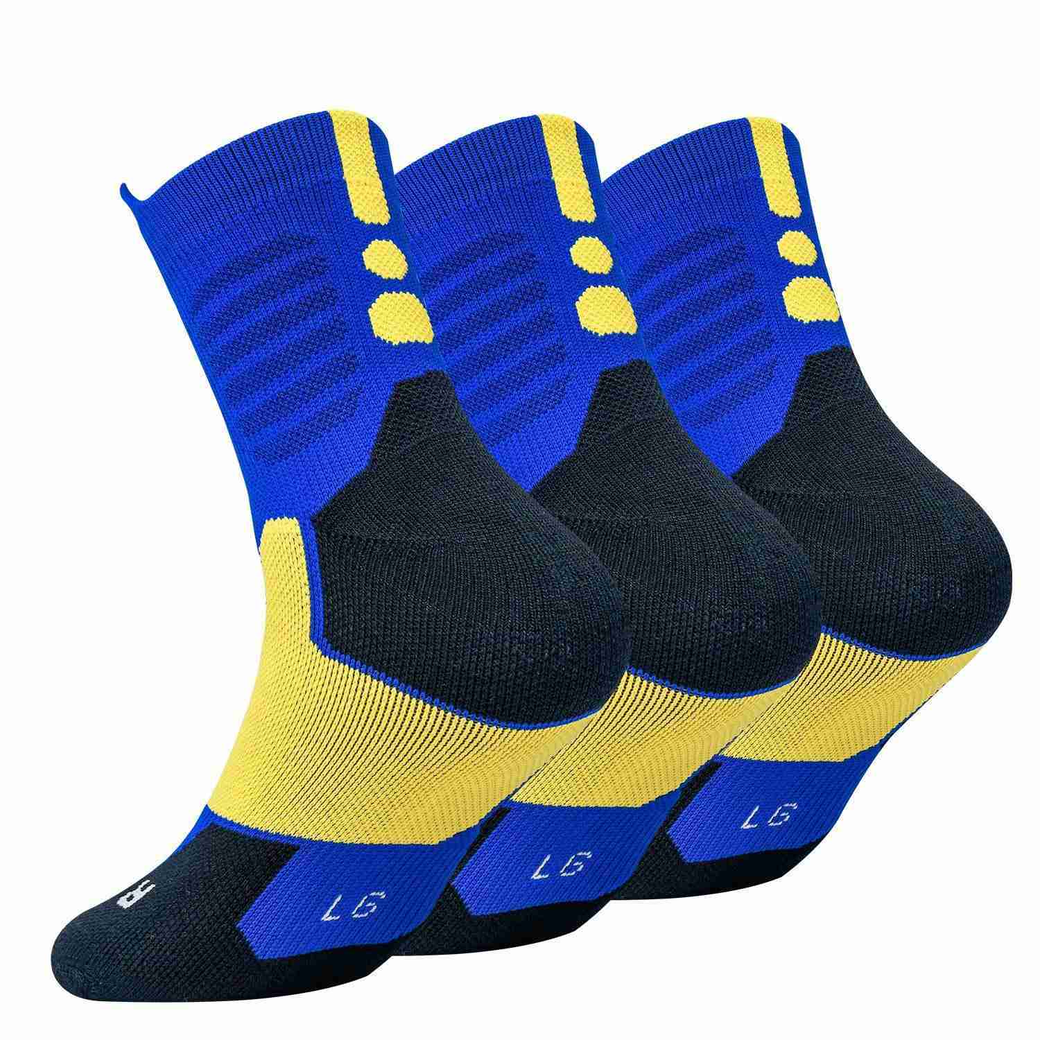 DISILE Elite Basketball Socks - Cushioned Dri-Fit Athletic Crew Socks for Men & Women