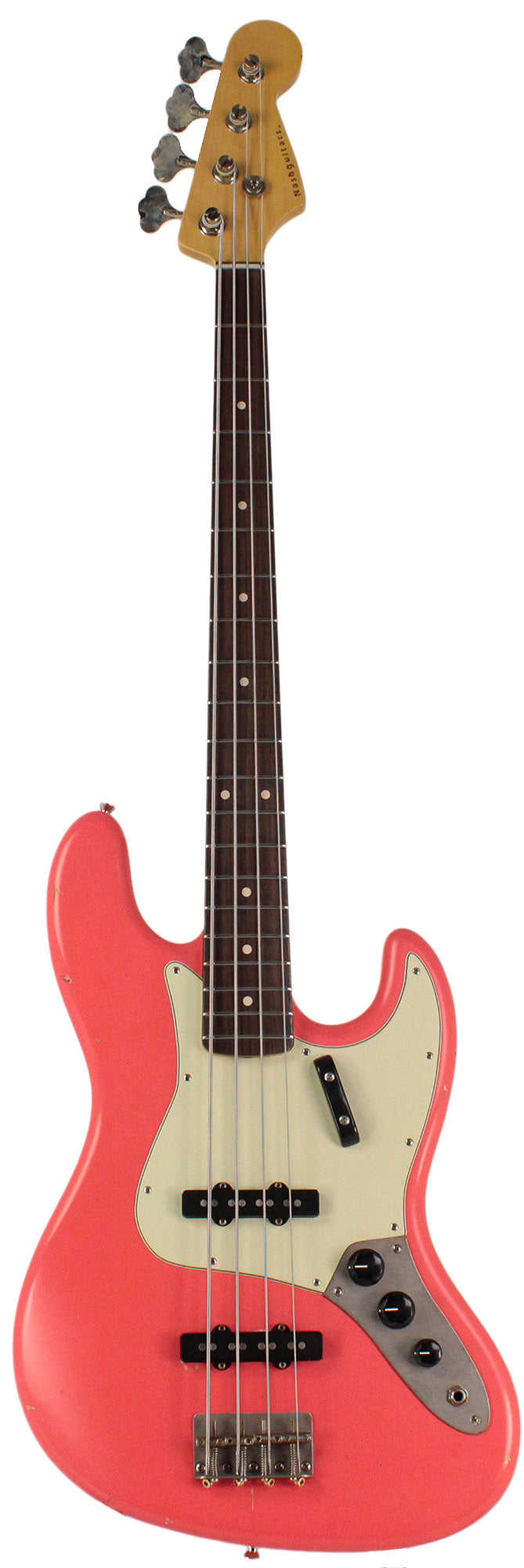 Nash JB-63 Bass Guitar, Salmon, Light Aging