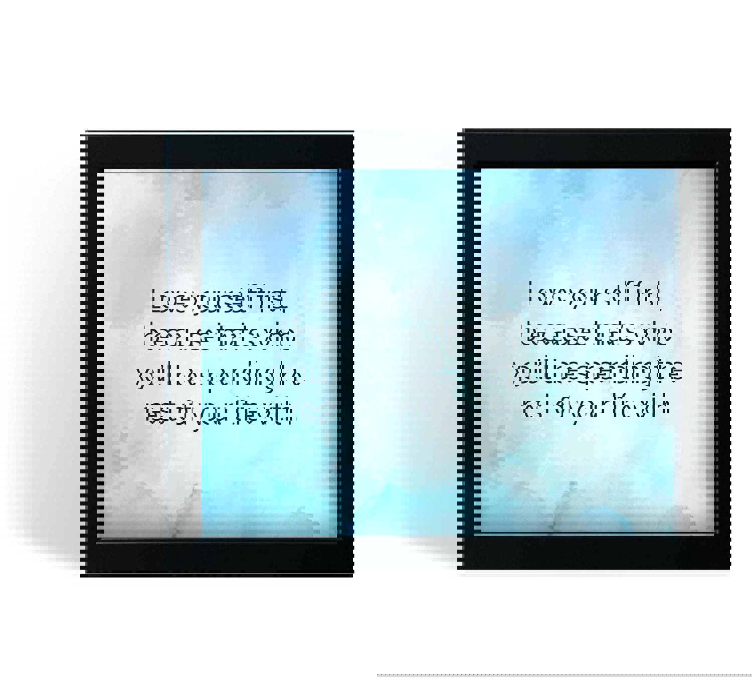 Love Yourself First Inspirational Quotes Wall Sign - 10 x 8 Modern Typographic Art Print