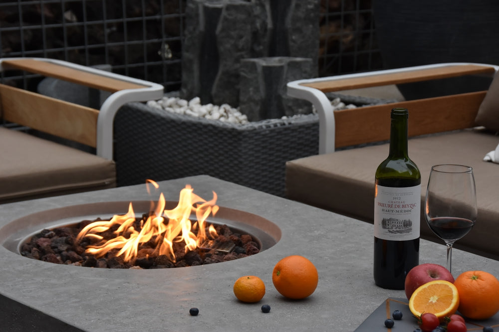 MetroPolis Outdoor Fire Pit Table - Select Fuel Type