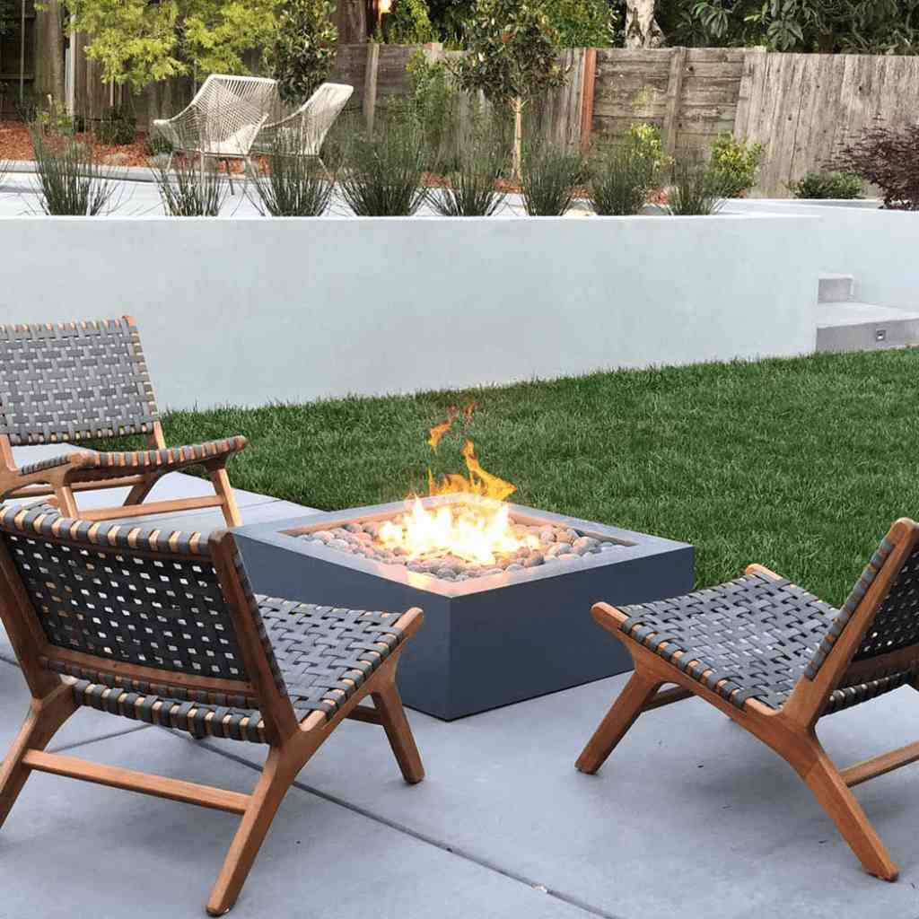 The Outdoor Plus - Quad GFRC Concrete Square Liquid Propane Fire Pit 42