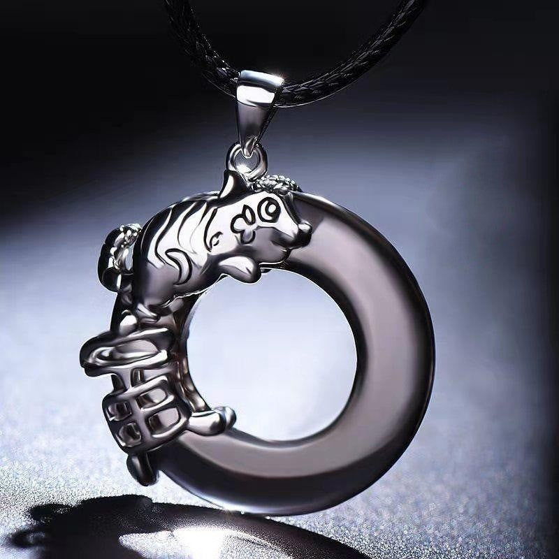 Zodiac Luminous Necklace - Ox Peace Buckle Pendant for Men and Women