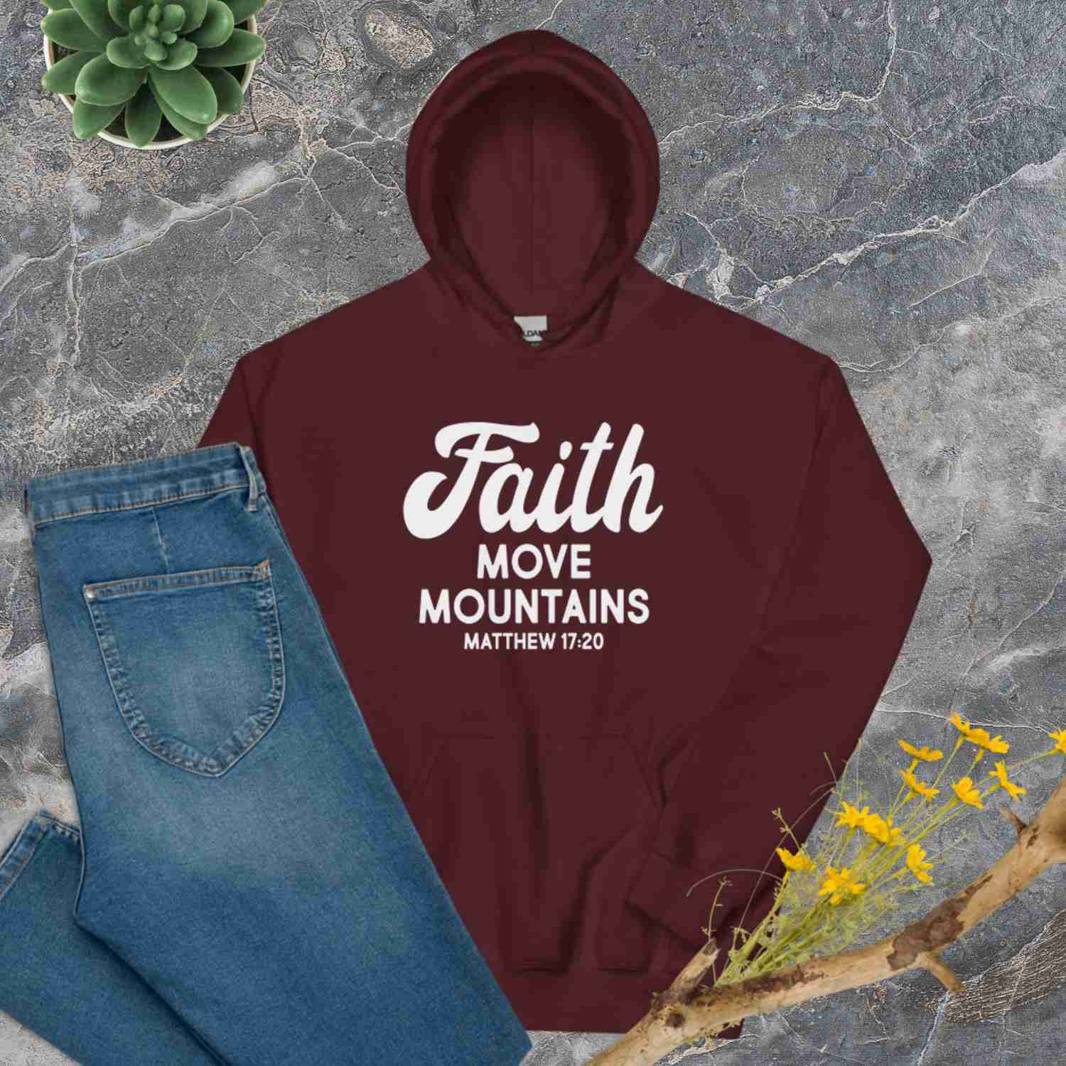 F&H Christian Faith Move Mountains Women's Hoodie