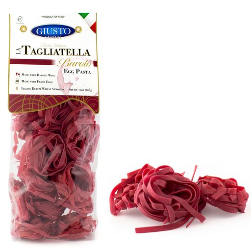 Giusto Sapore Barolo Wine Tagliatella Nests - Premium Italian Egg Pasta