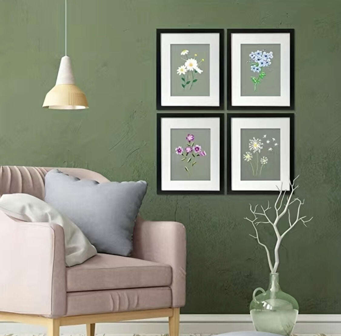 Transparent Mesh Floral Embroidery Kit - DIY Craft for Experienced Stitchers