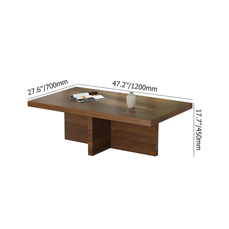 Modern Rectangular Walnut Coffee Table