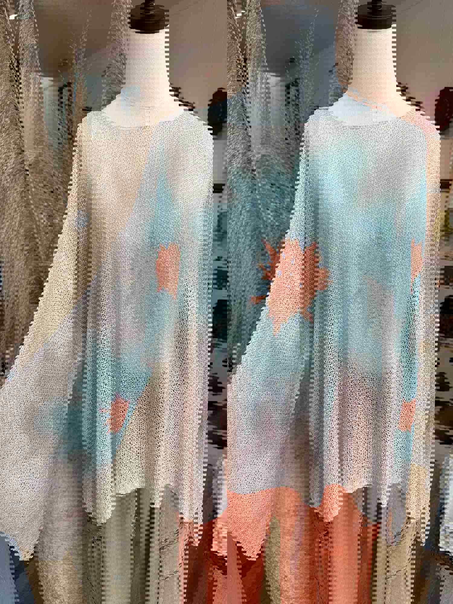 Buy Myself Flowers Sweater - Turquoise