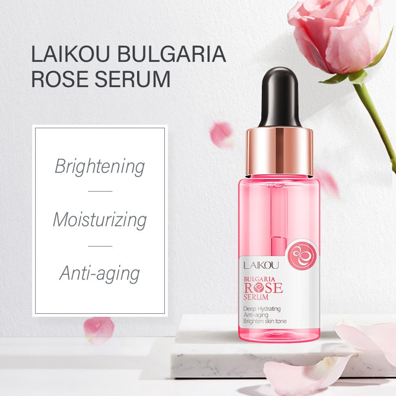 LAIKOU Bulgaria Rose Face Serum - Deep Moisturizing, Hydrating, Anti-Aging, Brightening Skin Care