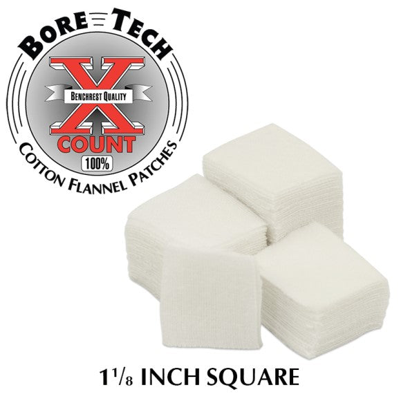 BORE TECH SQUARE PATCHES - Premium Cotton Flannel Cleaning Patches