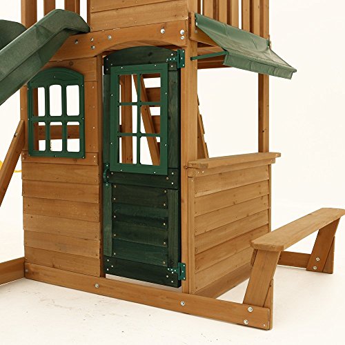 Premium Cedar Wooden Swing Set for Kids - Outdoor Playcenter for Backyard Fun