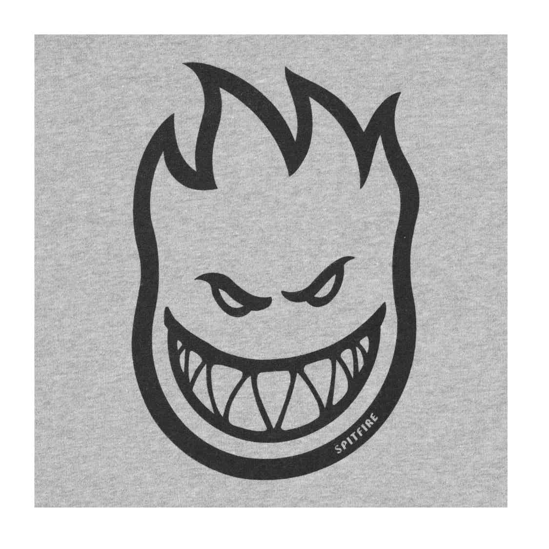 Spitfire Bighead Hoodie - Heather Grey/Black