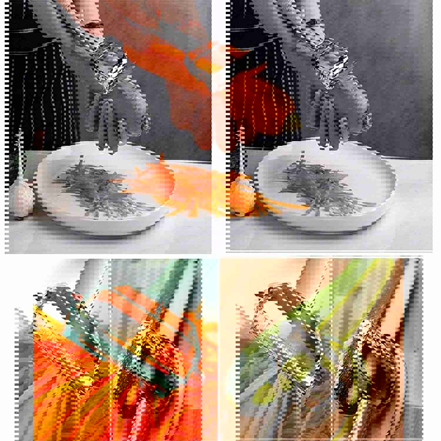 SEGMART Premium Ultra Sharp Julienne Peeler & Vegetable Peeler for Kitchen