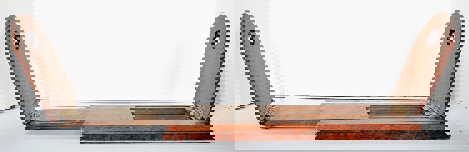 Antique Victorian Arts & Crafts Gothic Revival Adjustable Walnut Book Shelf, Circa 1870